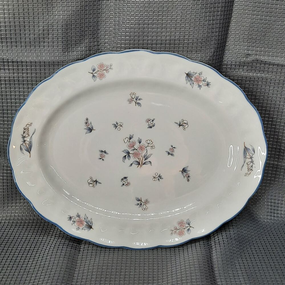 Vintage Royal Doulton Lincoln Pattern TC1146 13" Oval Serving Platter 1983 #2